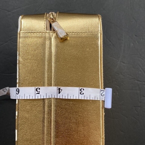 Daisy Marc Jacobs Gold Zipper Handbag Cosmetic Travel Case Only - Picture 4 of 10